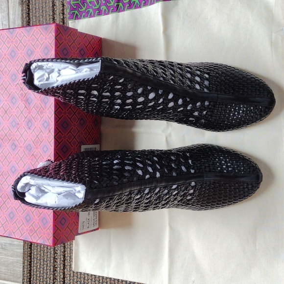 Tory Burch Grove Woven Bootie - Picture 1 of 10